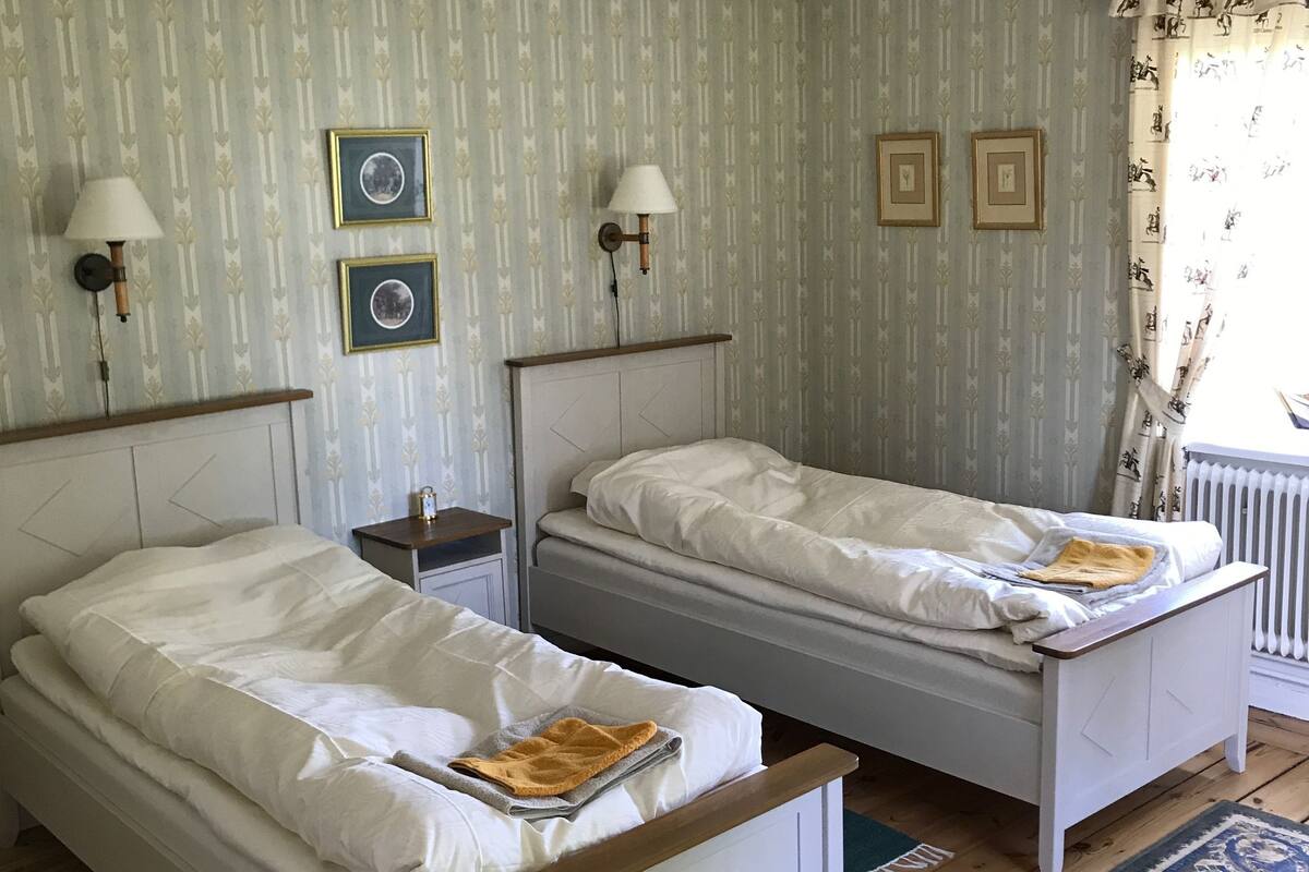 standard twin room, garden view, annex building | premium bedding, desk, iron/ironing board, free wifi