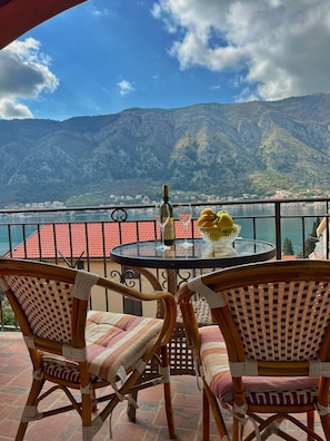 Comfort Apartment, 1 Bedroom, Terrace, Sea View | Terrace/patio - Apartments Lazarevic (Kotor)