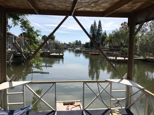 Hudson Beach Waterfront House with dock and canoe