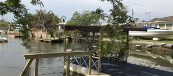 Hudson Beach Waterfront House with dock and canoe