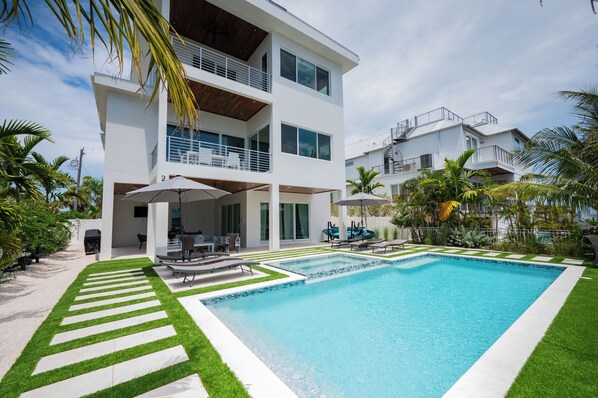 Outdoor pool, a heated pool