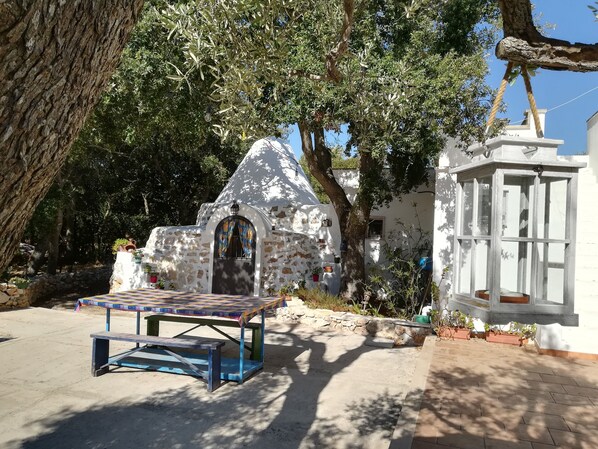 屋外ダイニングエリア