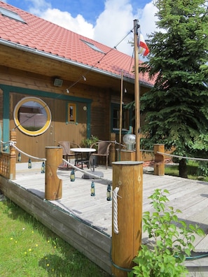 Terrace/patio - Mümmelkensee - Finnish log house & round log house (Ückeritz)