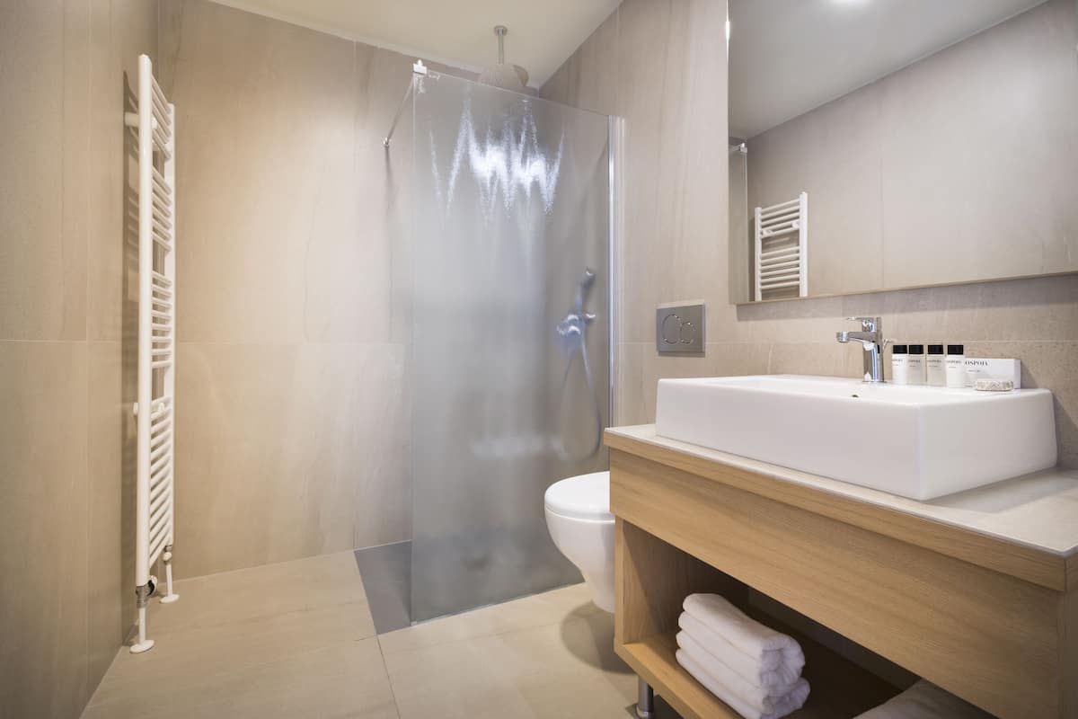 free toiletries, hair dryer, bathrobes, slippers