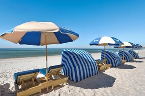 On the beach, sun loungers - TIDEWATER 4th FLOOR - SKIP ELEVATORS! No Windows on Hallway, walk to Pier Park! (Panama City Beach)