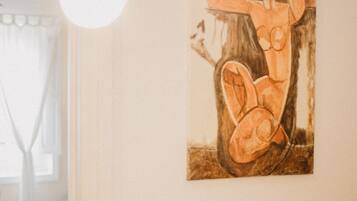 Chambre Double, salle de bains attenante, vue jardin (Modigliani) | Salle de bain | Douche, articles de toilette gratuits, sèche-cheveux, bidet