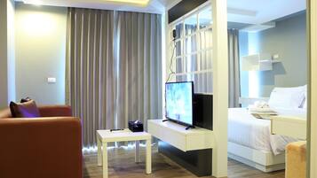 Deluxe Studio | 1 bedroom, premium bedding, blackout curtains, soundproofing