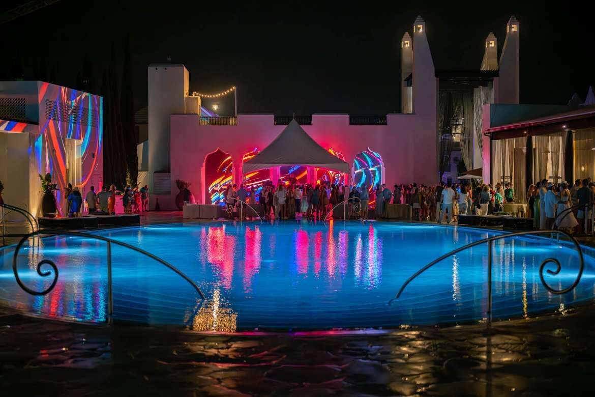 A heated pool