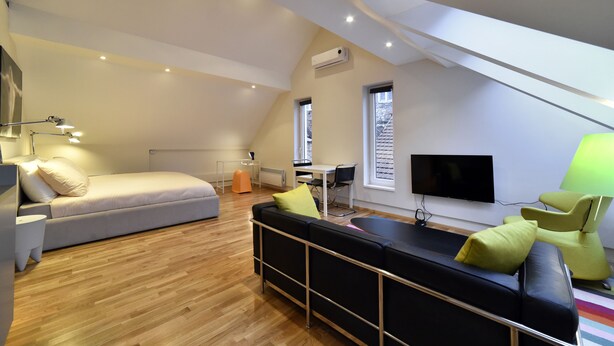 Apartment, City View | Living area | LCD TV - Apartment Skylight (Zagreb)