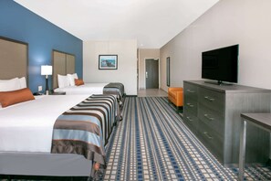 Premium bedding, desk, blackout drapes, iron/ironing board