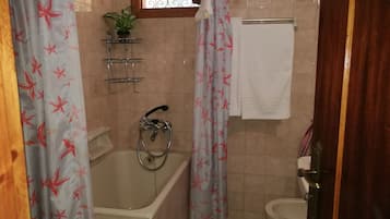 Appartement, 1 slaapkamer, aan het strand | Badkamer | Een douche, een haardroger, handdoeken, shampoo