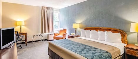 Tabla de planchar con plancha, wifi gratis y ropa de cama