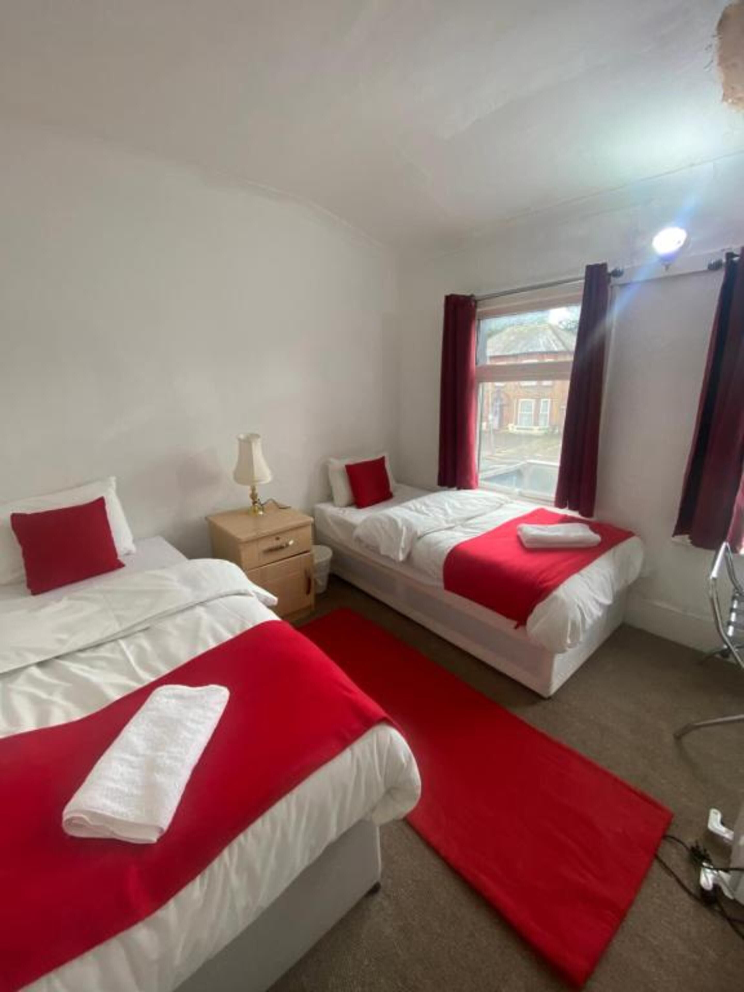 Desk, blackout drapes, iron/ironing board, free WiFi