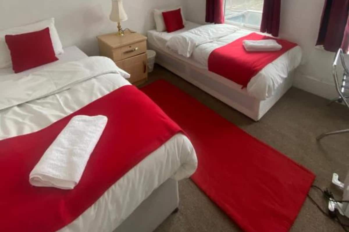 Desk, blackout drapes, iron/ironing board, free WiFi