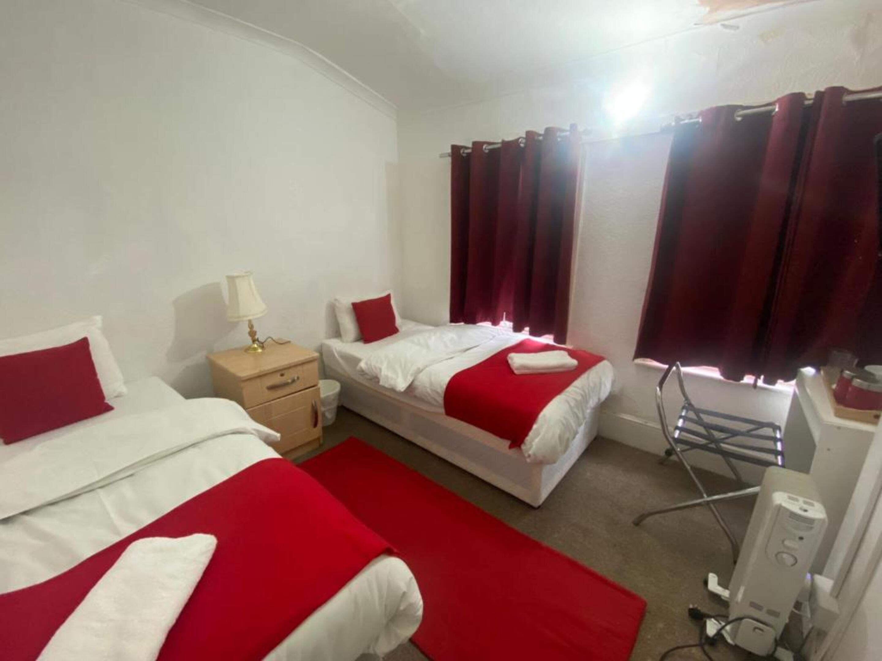 Desk, blackout curtains, iron/ironing board, free WiFi