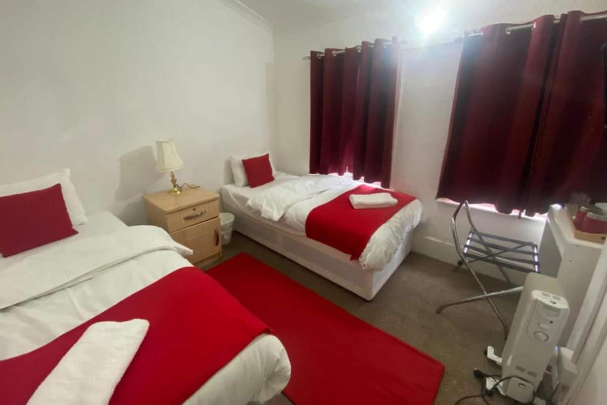 Desk, blackout drapes, iron/ironing board, free WiFi