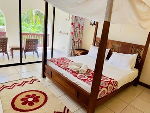 Superior Double Room Single Use | Premium bedding, in-room safe, individually decorated, desk - Lotfa Resort Diani (Diani Beach)