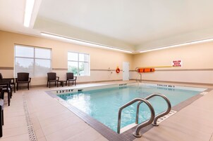 Indoor pool, sun loungers