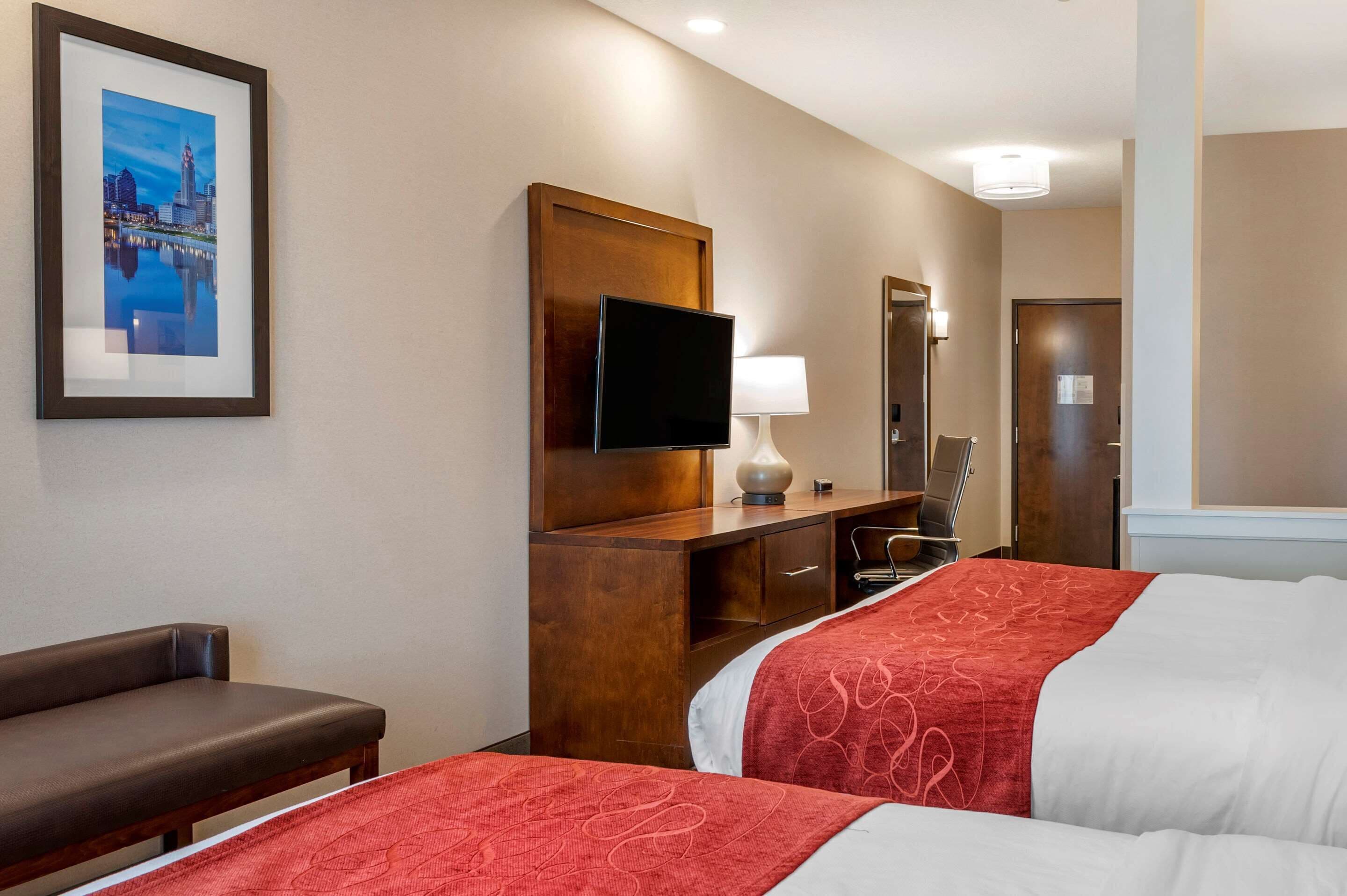suite, 2 queen beds, non smoking | premium bedding, pillow-top beds, in-room safe, desk