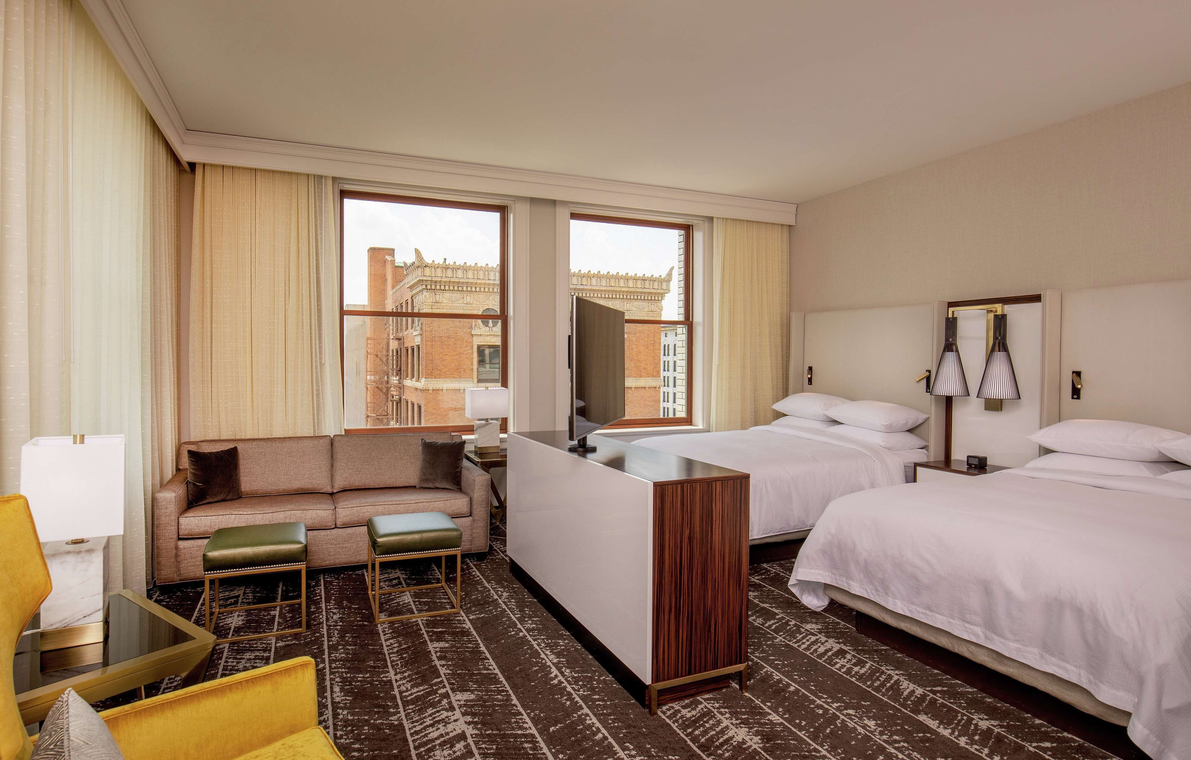 hypo-allergenic bedding, down duvets, in-room safe, desk