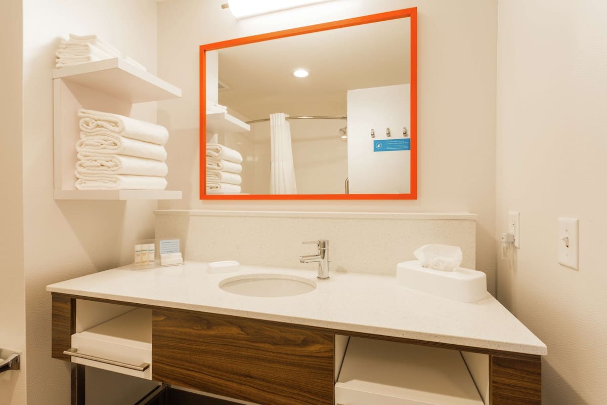 free toiletries, hair dryer, towels, soap