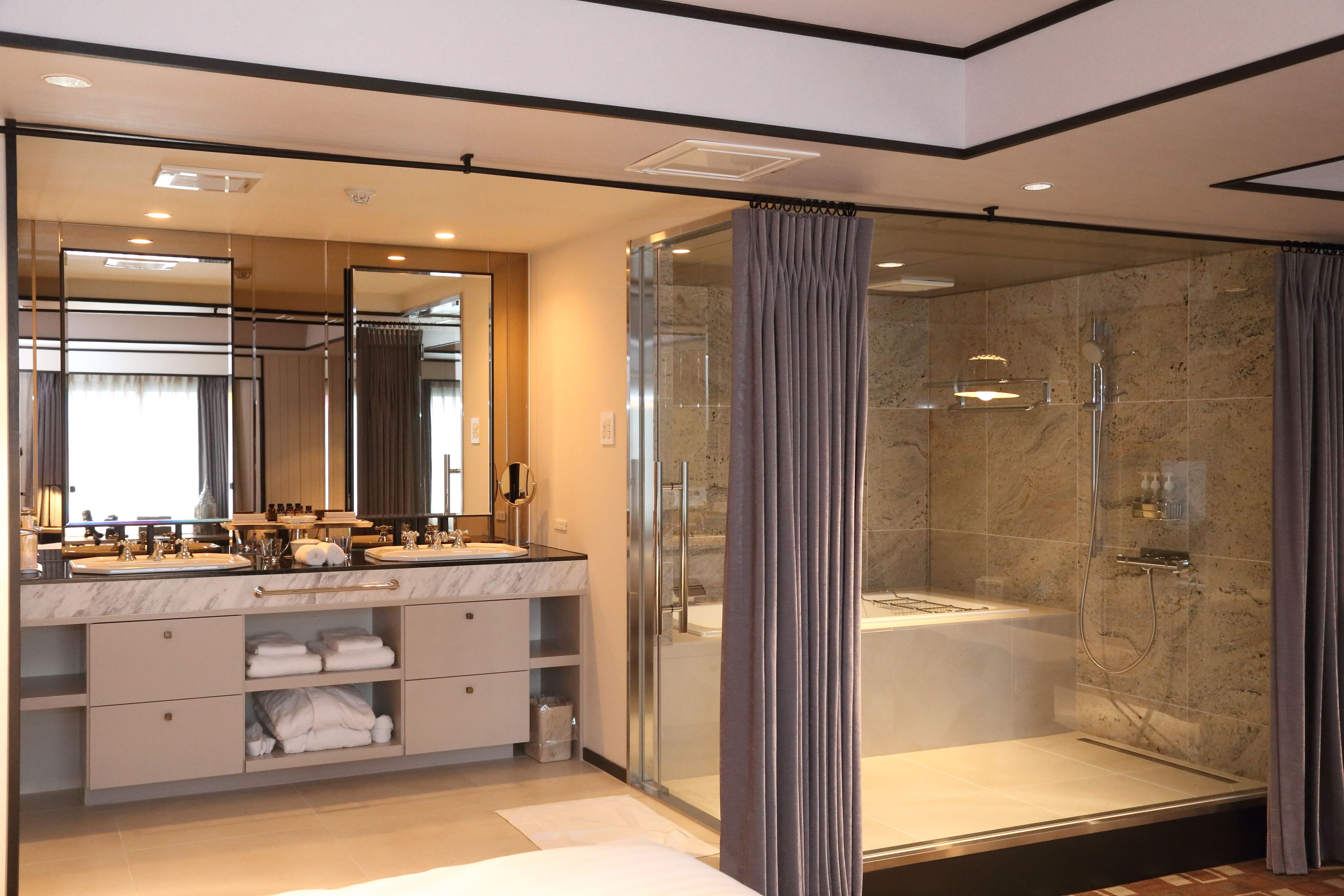 free toiletries, hair dryer, slippers, bidet