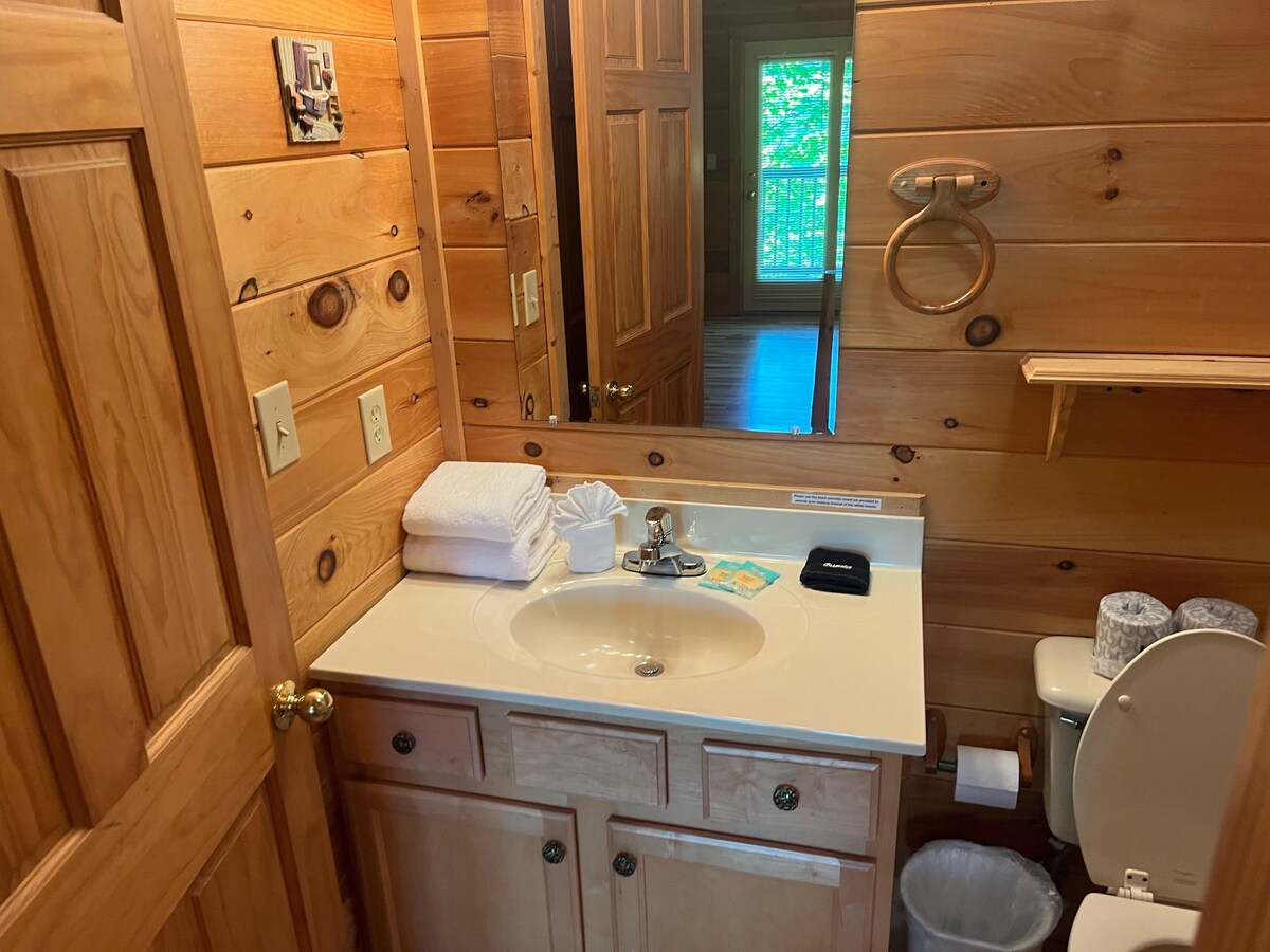 Photo 42 of You'll have the views in this 3 BR/3 BA true log chalet with 2200 square feet and all the amenities.