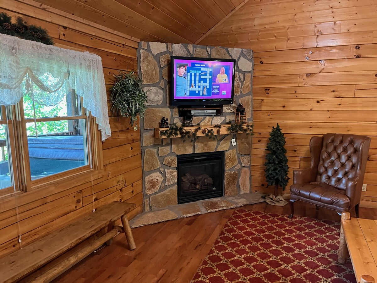 Photo 32 of You'll have the views in this 3 BR/3 BA true log chalet with 2200 square feet and all the amenities.
