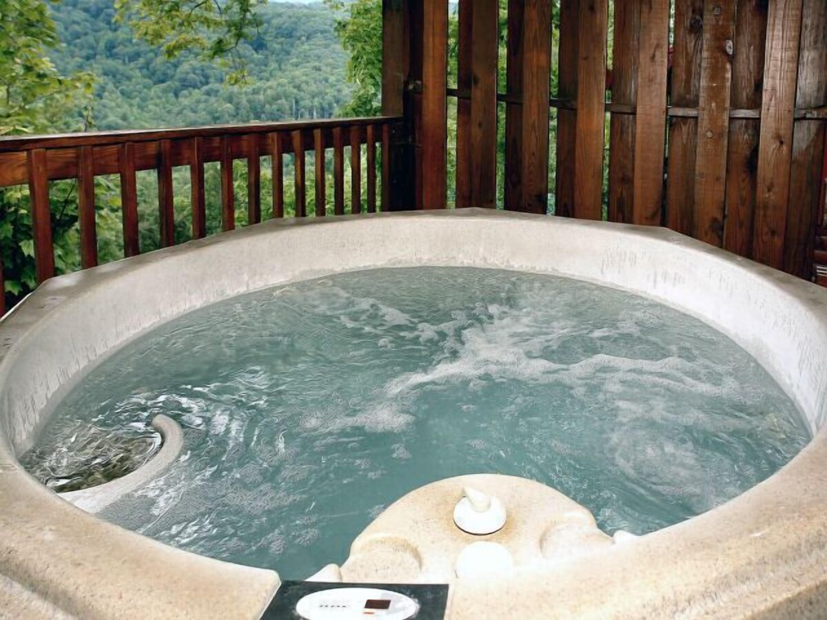 Photo 30 of You'll have the views in this 3 BR/3 BA true log chalet with 2200 square feet and all the amenities.