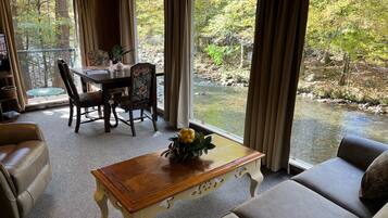 Televisión y chimenea