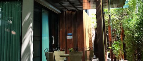 Villa exclusiva, 2 habitaciones, para no fumadores, en el área del patio | Terraza o patio