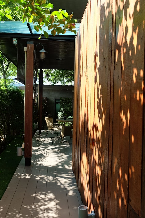 Villa exclusiva, 2 habitaciones, para no fumadores, en el área del patio | Terraza o patio