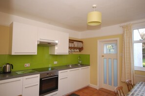 Fridge, microwave, dishwasher, high chair
