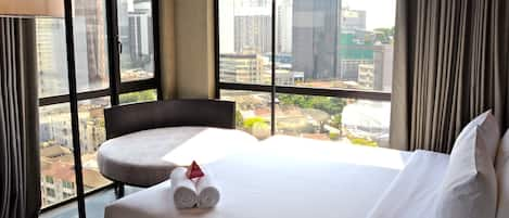 In-room safe, blackout curtains, free WiFi, bed sheets