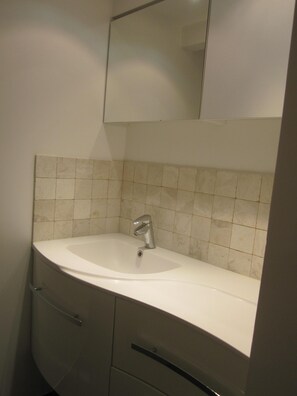 Shower, hair dryer, towels, soap - CHARMING TOWN CENTER APARTMENT (Arles)
