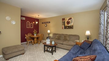TV, fireplace, DVD player
