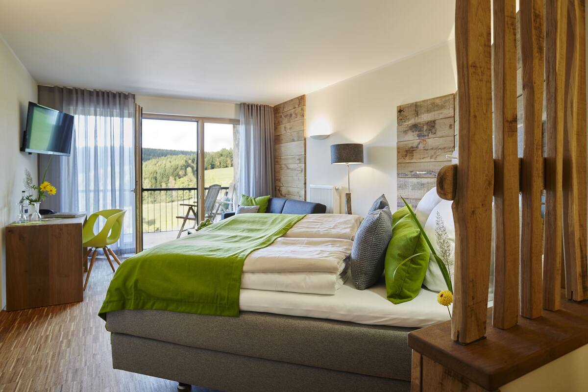 comfort double room (plus) | premium bedding, in-room safe, desk, soundproofing