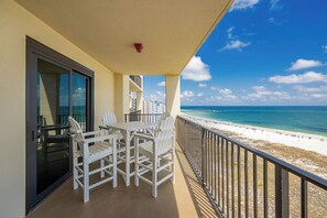 Outdoor dining - Lovely 3BR Gulf Front Condo - Phoenix VII 71205 (Orange Beach)