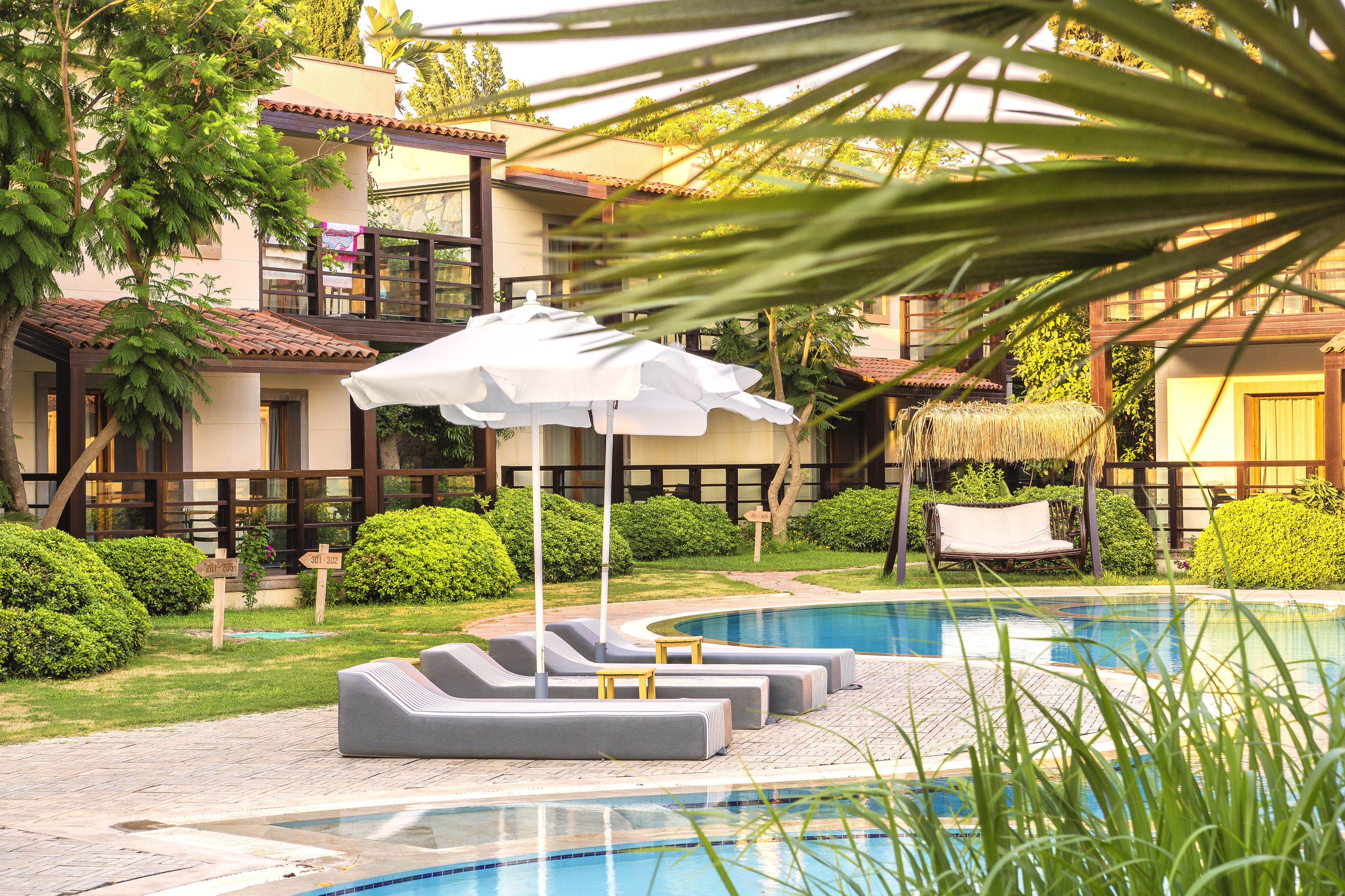 on the beach, free beach cabanas, sun-loungers, beach umbrellas