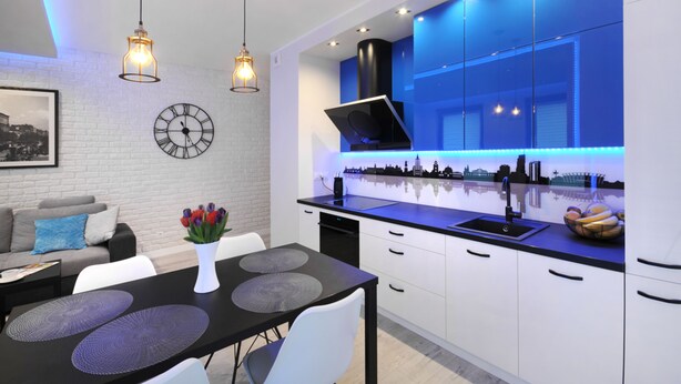 Apartamento de lujo, 1 habitación | Cocina básica privada | Cafetera o tetera, frigorífico, microondas y horno
