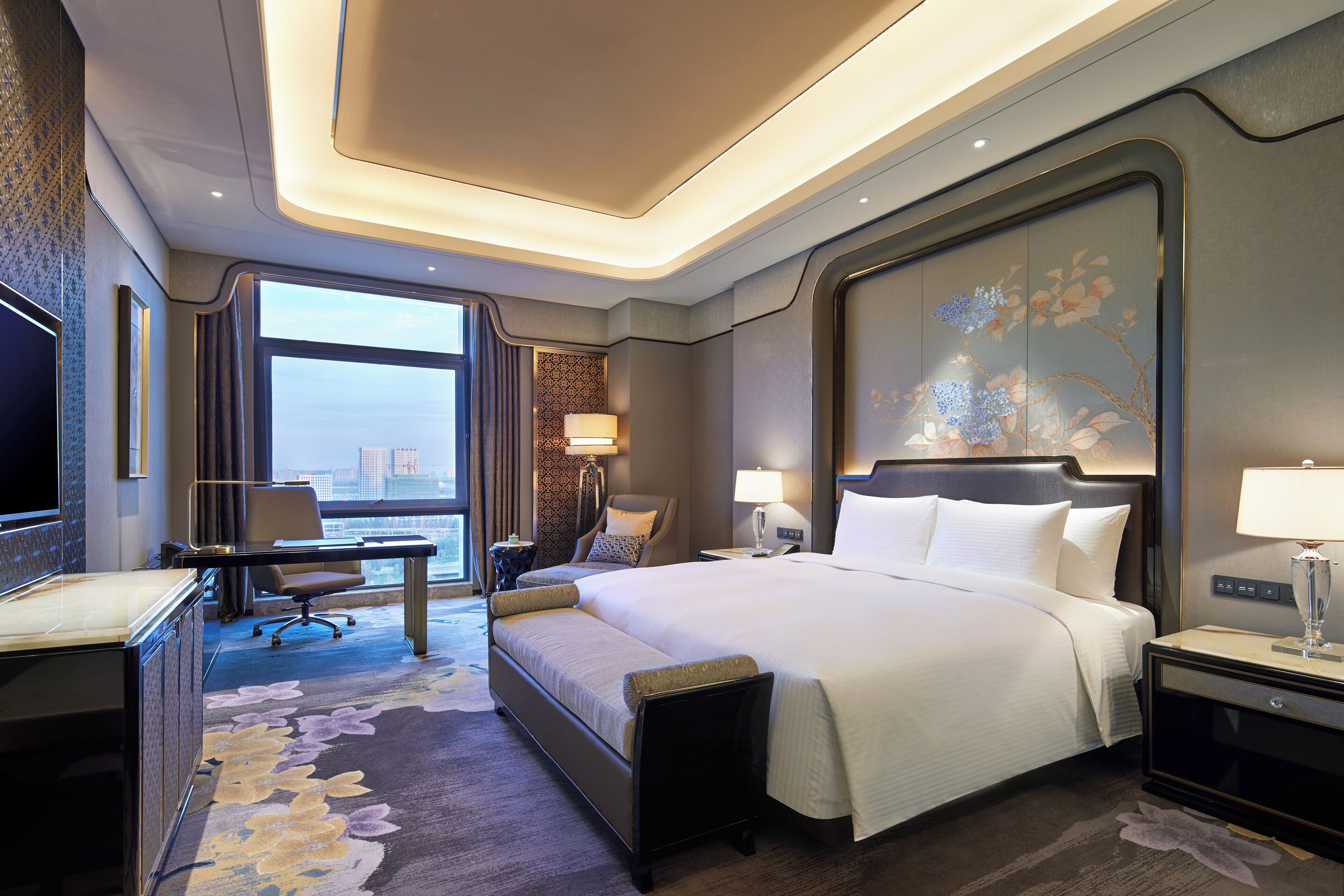 Ropa de cama de alta calidad y minibar 