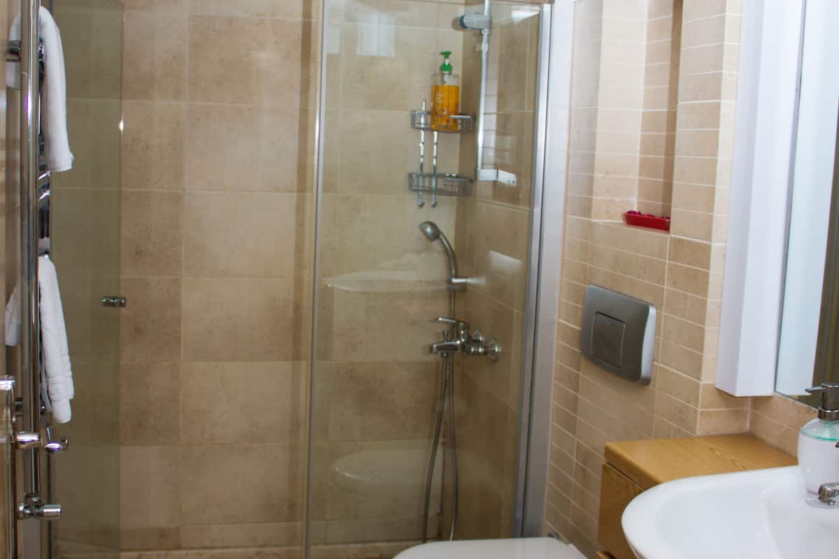 ห้องแฟมิลี่สวีท, ระเบียง | ห้องน้ำ | ฝักบัว, ไดร์เป่าผม, รองเท้าสวมภายในห้อง, ผ้าเช็ดตัว