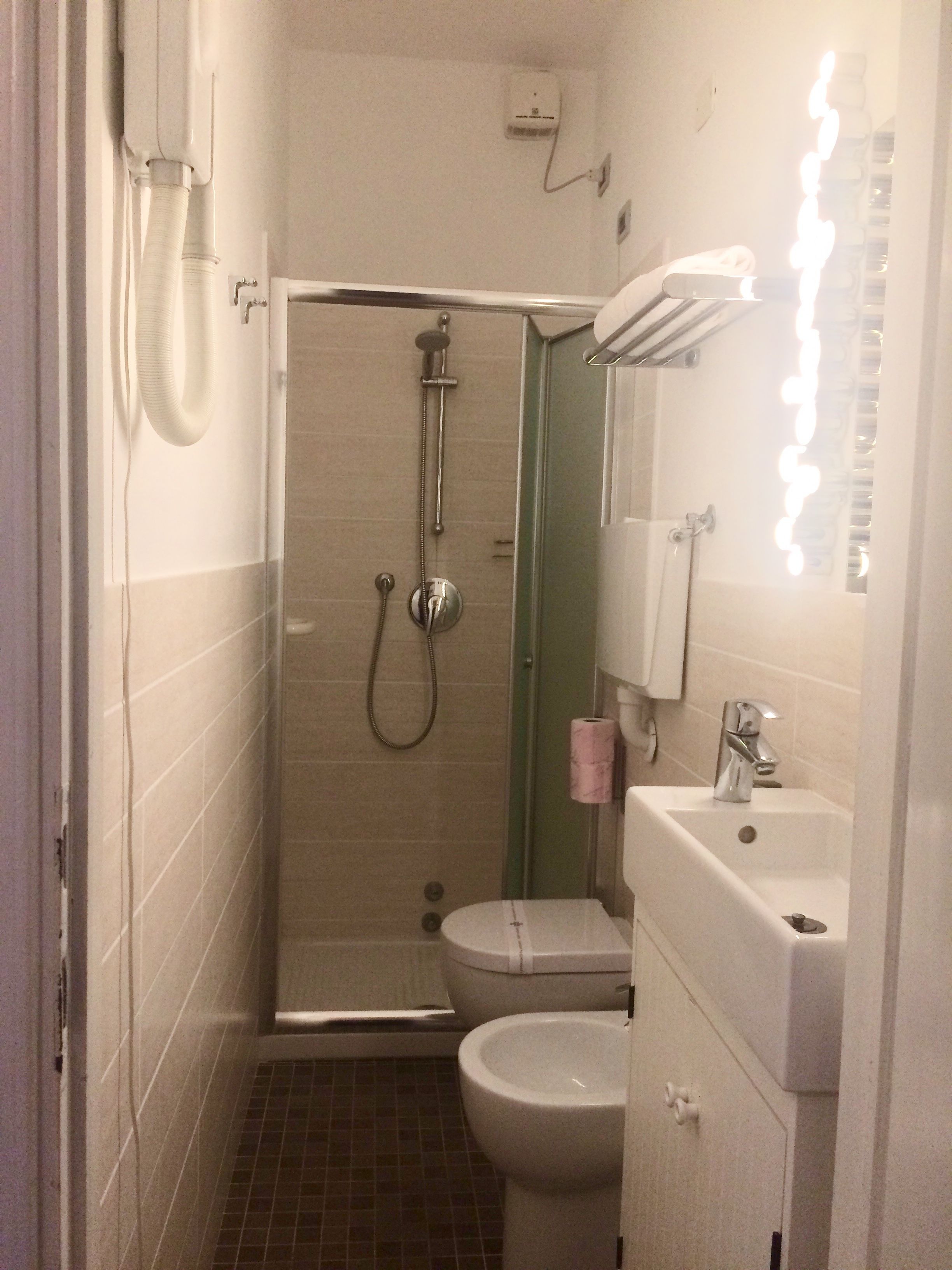 single room | bathroom | shower, free toiletries, hair dryer, bidet