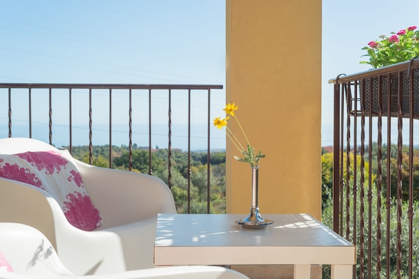 Panoramic Suite, 1 Bedroom, Terrace, Sea View | 1 bedroom, premium bedding, desk, blackout drapes