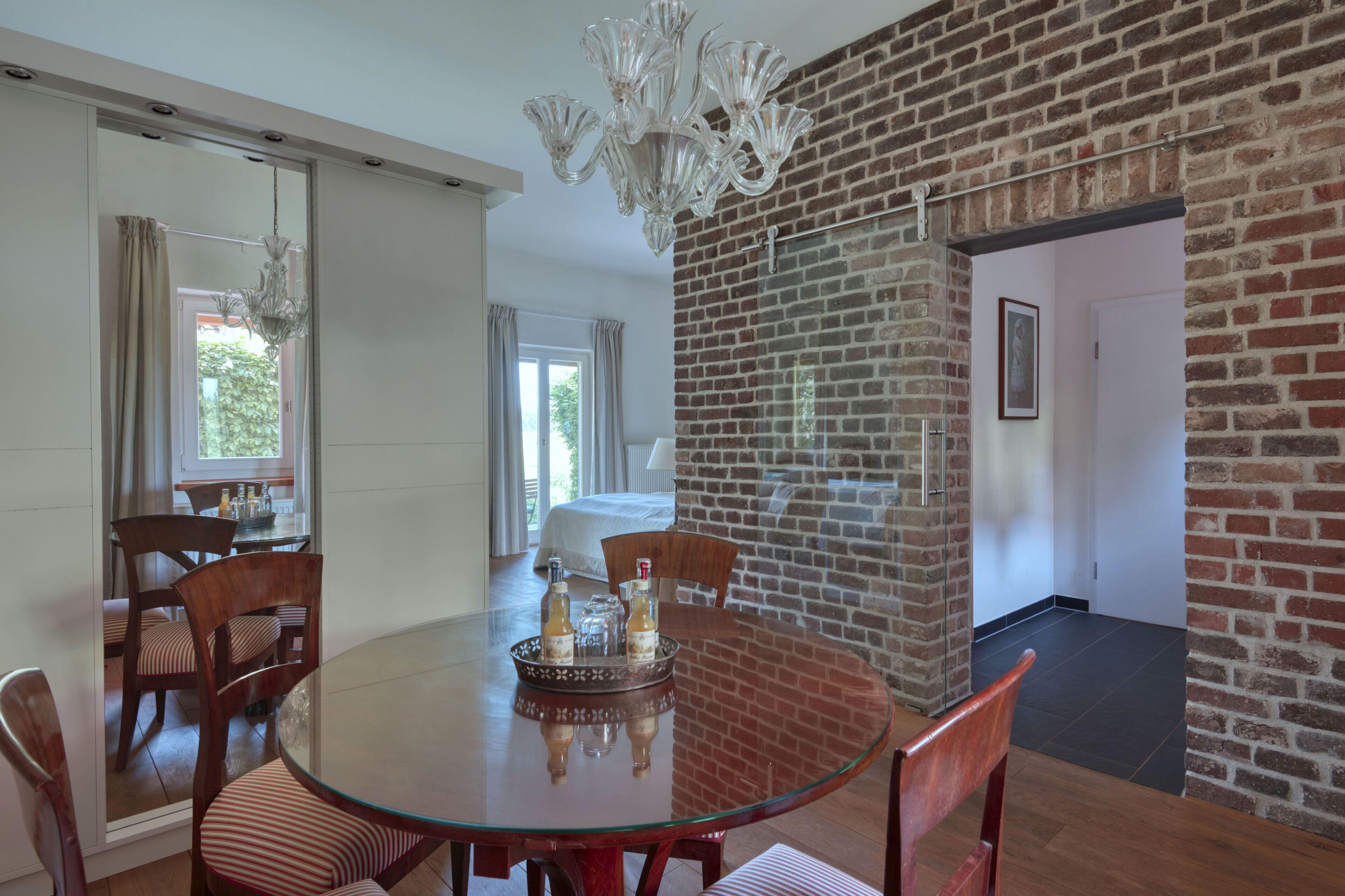 romantic duplex | living area | flat-screen tv