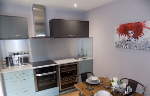 Apartment, 1 King Bed with Sofa bed (Apartment 1) | Private kitchen | Fridge, oven, stovetop, electric kettle - The Old Wool House Apartments (Carlisle)