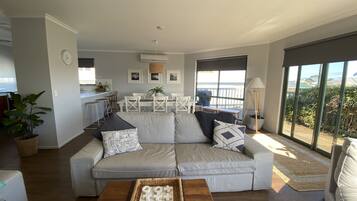 Smart TV, DVD player, books, video library