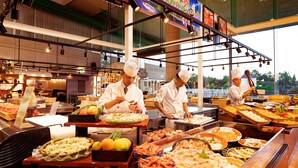 A buffet with various dishes and seafood. - Ooedo Onsen Monogatari Hotel Reoma no Mori (Marugame)