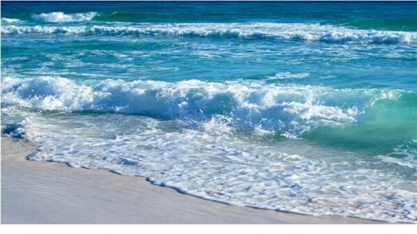 Beach nearby, sun loungers