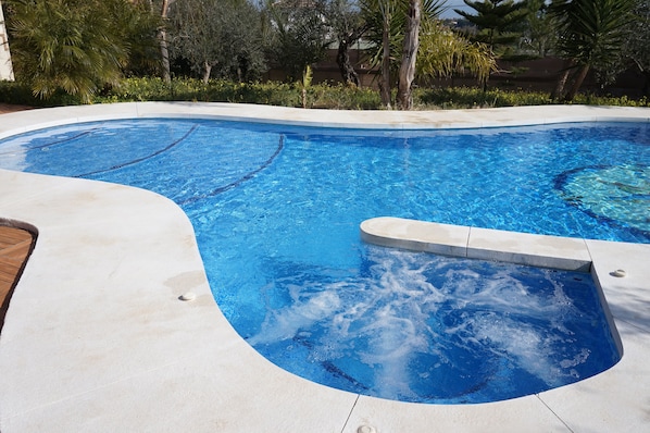 A heated pool